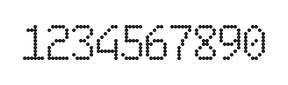 6×10数字点阵字体 ddN610AA1997