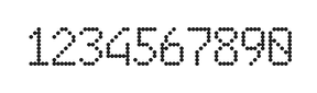 6×10数字点阵字体 ddN610AA2000