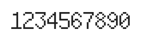 6×10数字点阵字体 ddN610AB0002