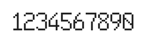 6×10数字点阵字体 ddN610AB0003