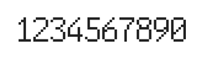 6×10数字点阵字体 ddN610AB0005