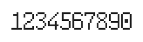 6×10数字点阵字体 ddN610AB0008