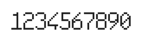 6×10数字点阵字体 ddN610AB0010