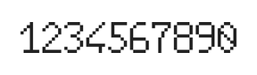 6×10数字点阵字体 ddN610AB0013