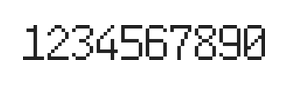 6×10数字点阵字体 ddN610AB0019