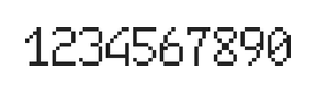 6×10数字点阵字体 ddN610AB0021