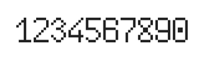 6×10数字点阵字体 ddN610AB0027