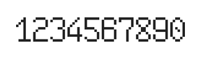 6×10数字点阵字体 ddN610AB0029