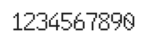 6×10数字点阵字体 ddN610AB0043