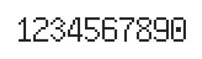 6×10数字点阵字体 ddN610AB0046