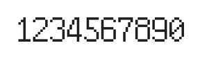 6×10数字点阵字体 ddN610AB0054