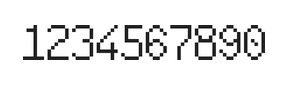 6×10数字点阵字体 ddN610AB0058