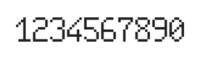 6×10数字点阵字体 ddN610AB0065