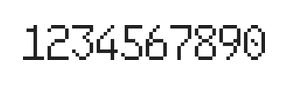 6×10数字点阵字体 ddN610AB0066