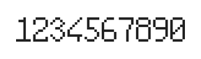 6×10数字点阵字体 ddN610AB0073