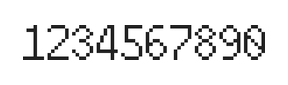 6×10数字点阵字体 ddN610AB0076
