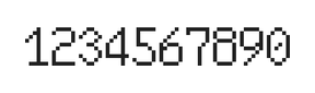 6×10数字点阵字体 ddN610AB0079