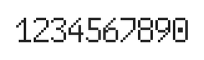 6×10数字点阵字体 ddN610AB0080