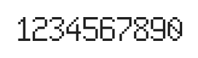 6×10数字点阵字体 ddN610AB0085
