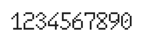 6×10数字点阵字体 ddN610AB0086