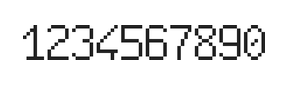 6×10数字点阵字体 ddN610AB0089