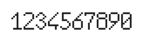 6×10数字点阵字体 ddN610AB0098
