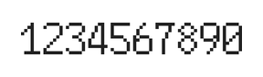 6×10数字点阵字体 ddN610AB0101