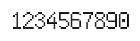6×10数字点阵字体 ddN610AB0104