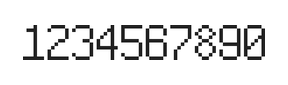 6×10数字点阵字体 ddN610AB0110