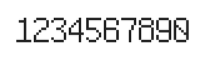 6×10数字点阵字体 ddN610AB0118