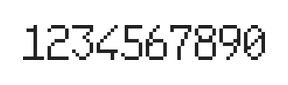 6×10数字点阵字体 ddN610AB0119