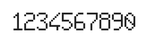 6×10数字点阵字体 ddN610AB0121