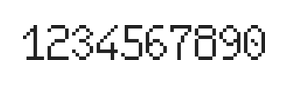 6×10数字点阵字体 ddN610AB0123