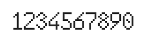 6×10数字点阵字体 ddN610AB0129