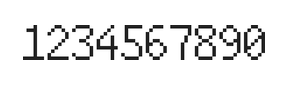 6×10数字点阵字体 ddN610AB0130