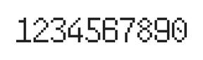 6×10数字点阵字体 ddN610AB0132