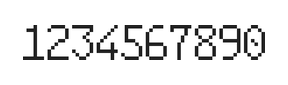6×10数字点阵字体 ddN610AB0134