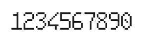 6×10数字点阵字体 ddN610AB0137