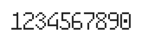 6×10数字点阵字体 ddN610AB0138