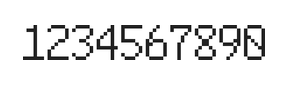 6×10数字点阵字体 ddN610AB0146