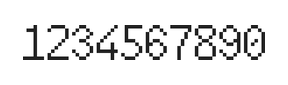 6×10数字点阵字体 ddN610AB0147