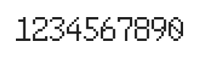 6×10数字点阵字体 ddN610AB0154