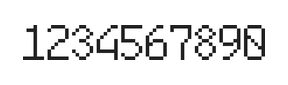 6×10数字点阵字体 ddN610AB0158