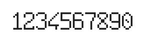 6×10数字点阵字体 ddN610AB0165