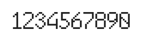 6×10数字点阵字体 ddN610AB0176