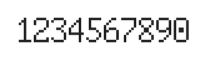 6×10数字点阵字体 ddN610AB0178
