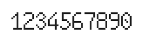 6×10数字点阵字体 ddN610AB0179