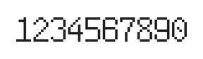 6×10数字点阵字体 ddN610AB0180