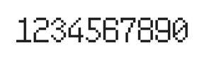 6×10数字点阵字体 ddN610AB0181