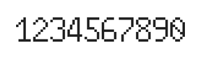 6×10数字点阵字体 ddN610AB0183